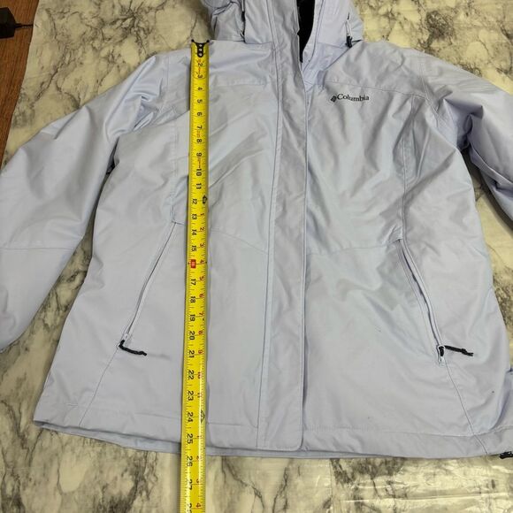 Columbia Bugaboo III Fleece Interchange 3-in-1 Jacket Women's large purple blue - Picture 6 of 13